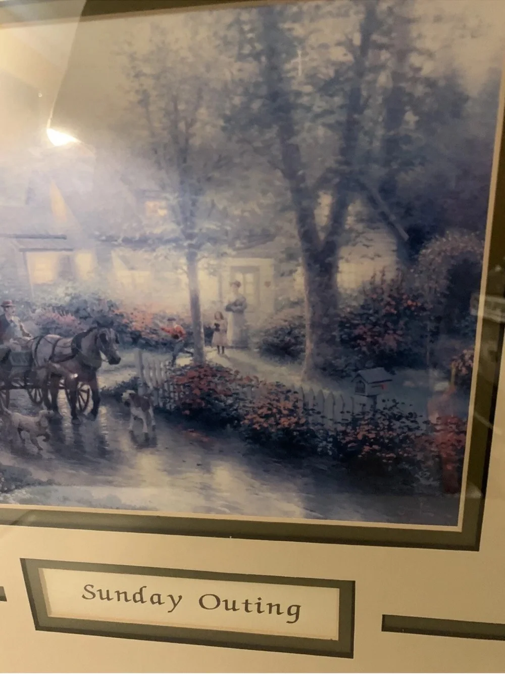 Thomas Kinkade serene blue